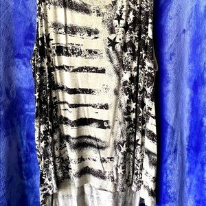 Jones and Co Sleeveless americana flag Blouse XXL